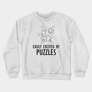 Puzzle - Easily excited by puzzles Crewneck Sweatshirt